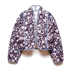 Coquette Cropped Quilted Jacket - MANGO